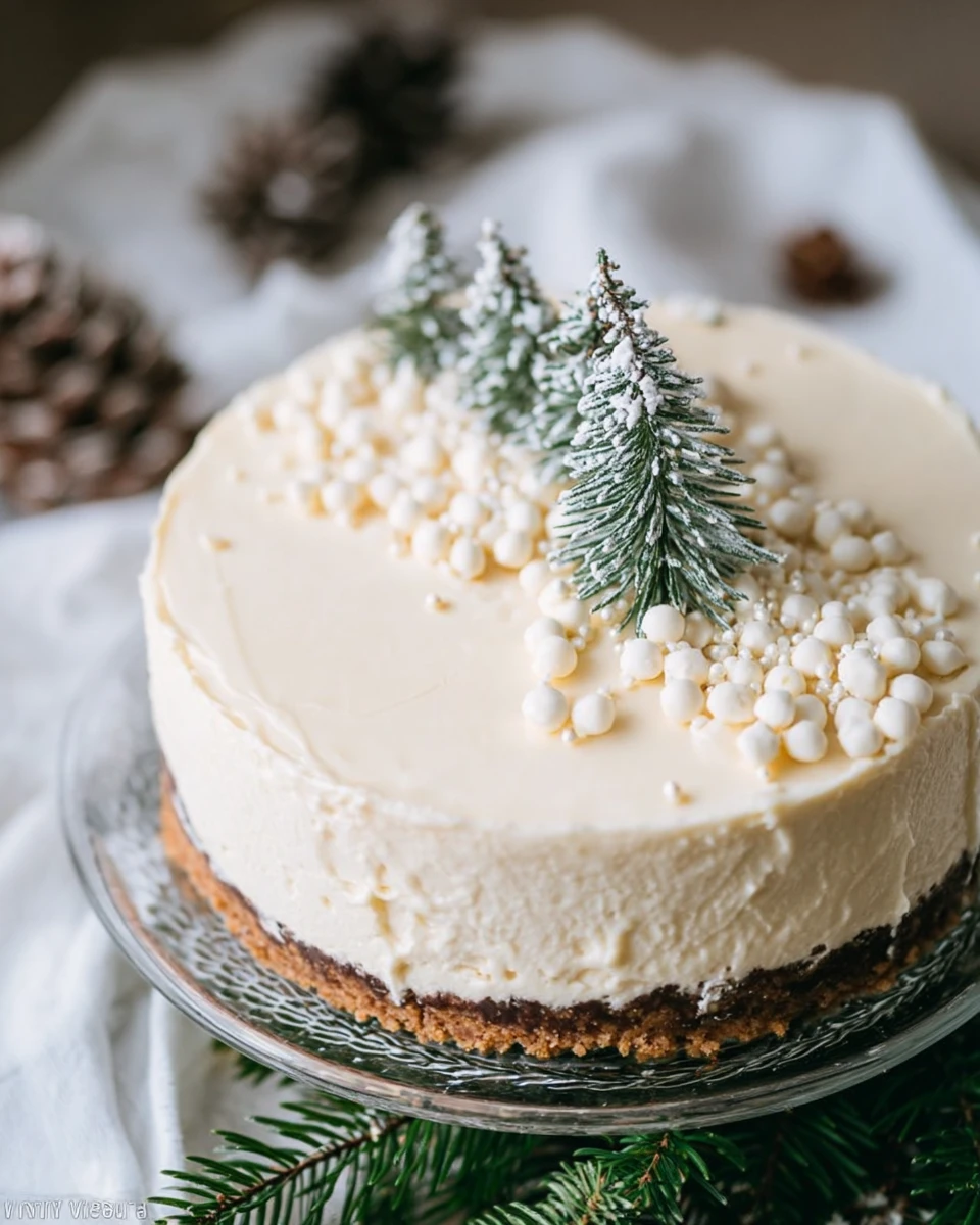 White Christmas Truffle Cake