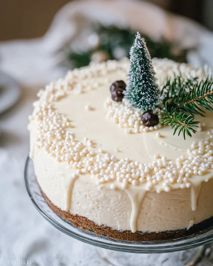 White Christmas Truffle Cake