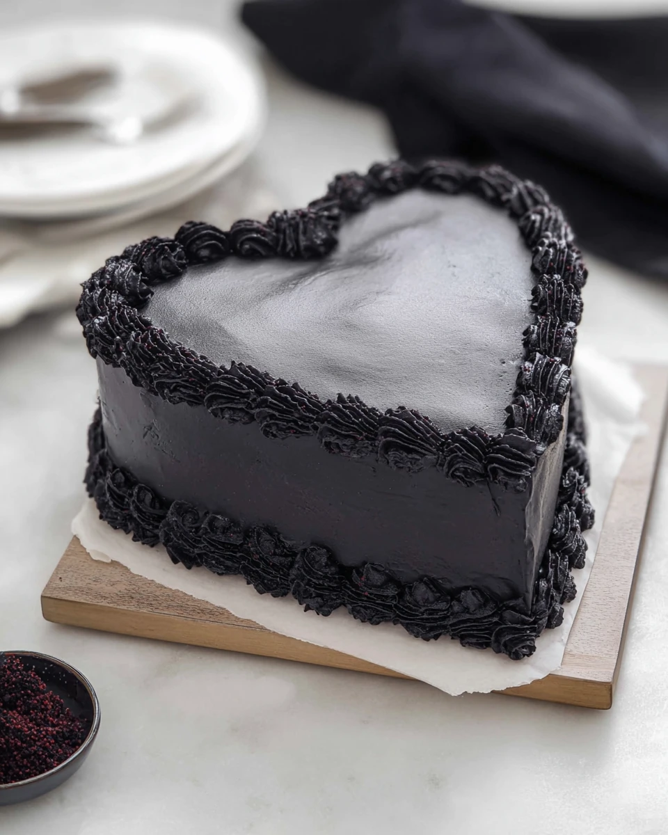 Black Heart Cake
