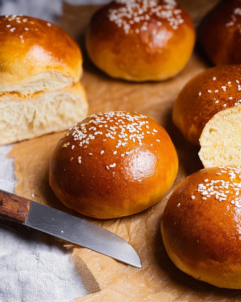 Brioche Sourdough Discard Hamburger Buns