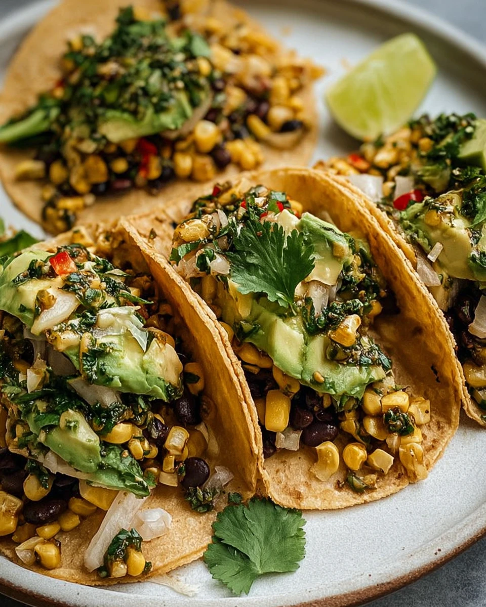Chimichurri Corn Tacos