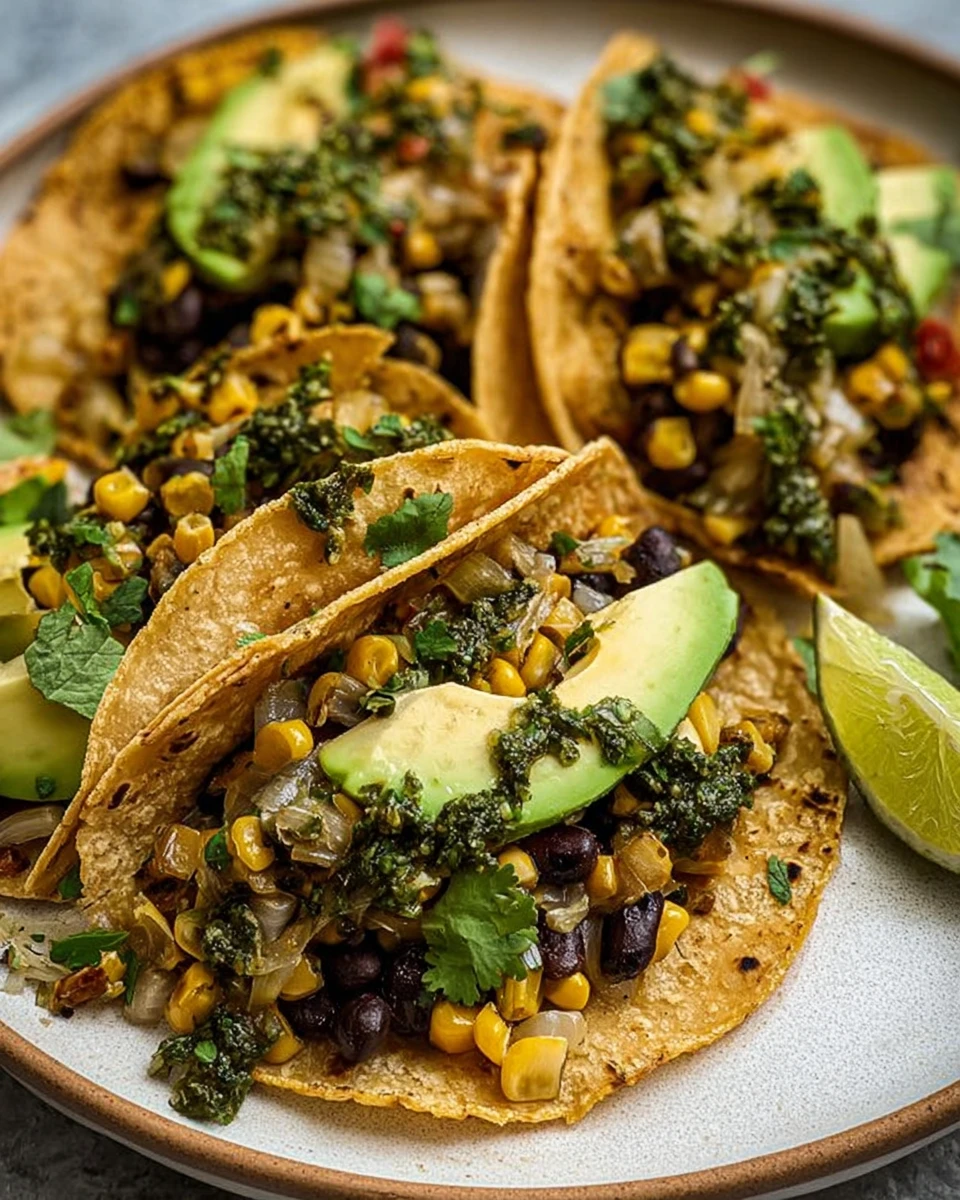 Chimichurri Corn Tacos