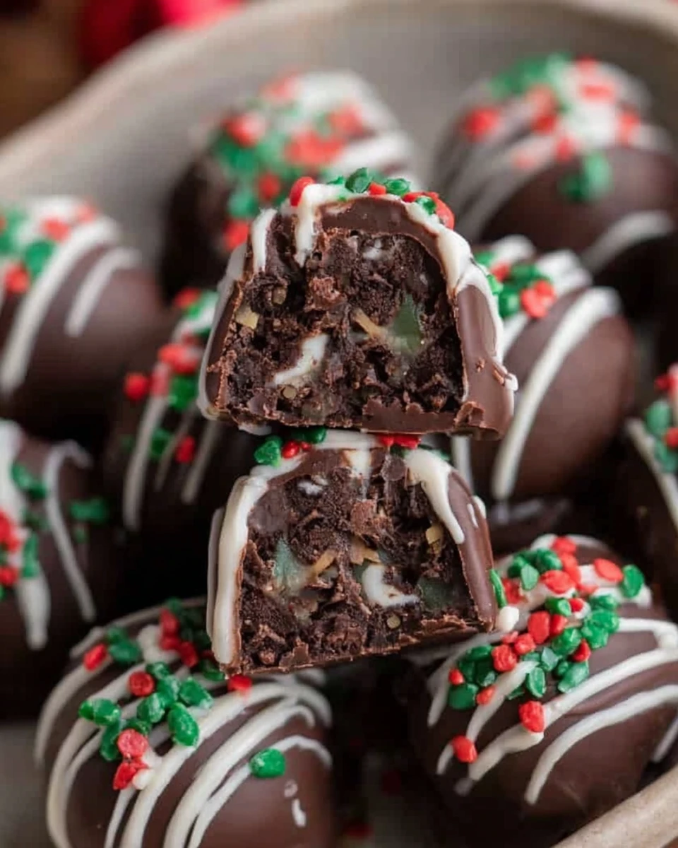 Chocolate Christmas Tree Cake Truffles