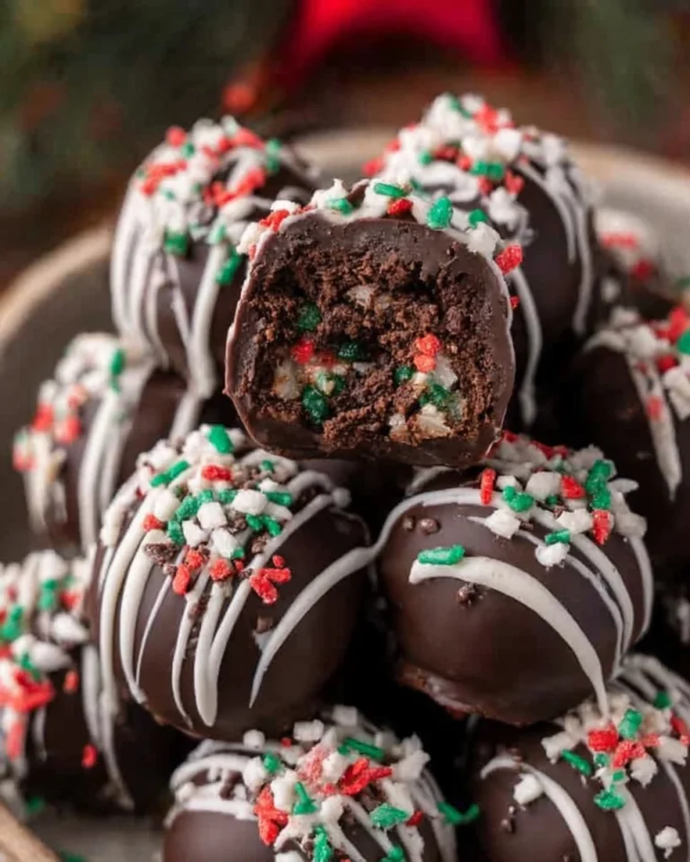 Chocolate Christmas Tree Cake Truffles