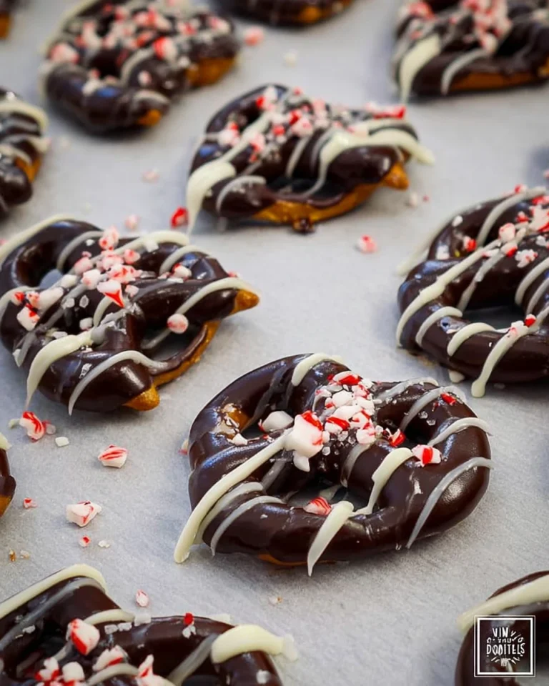 Chocolate Peppermint Covered Pretzels