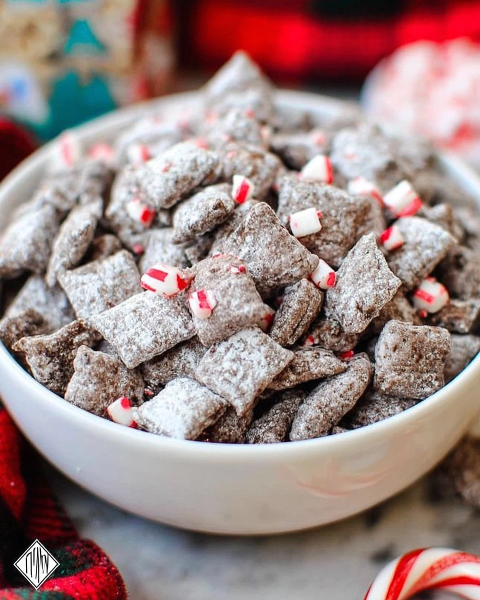 Chocolate-Peppermint Puppy Chow