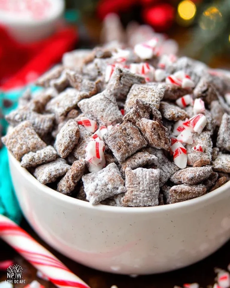 Chocolate-Peppermint Puppy Chow