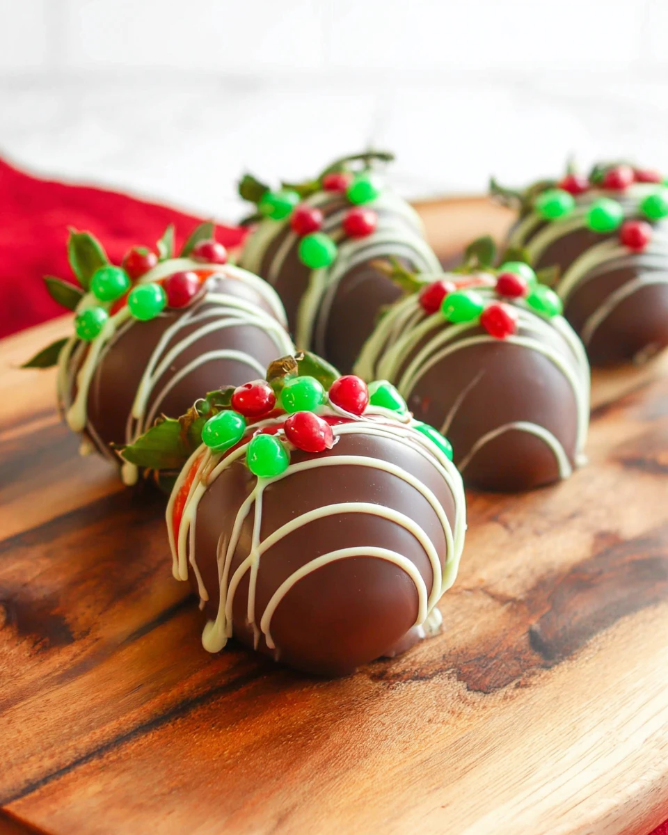 Christmas Lights Chocolate Covered Strawberries