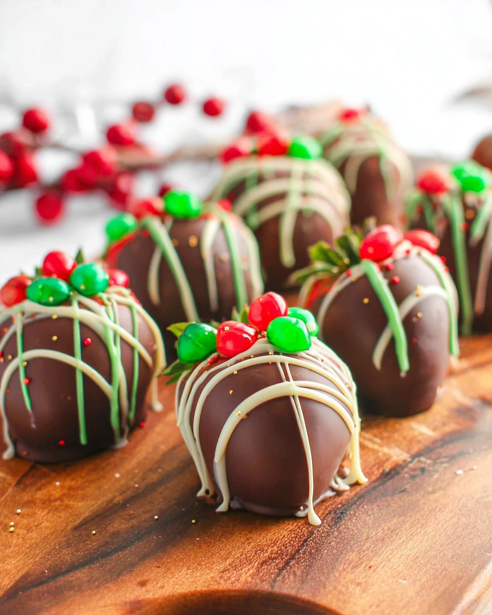 Christmas Lights Chocolate Covered Strawberries