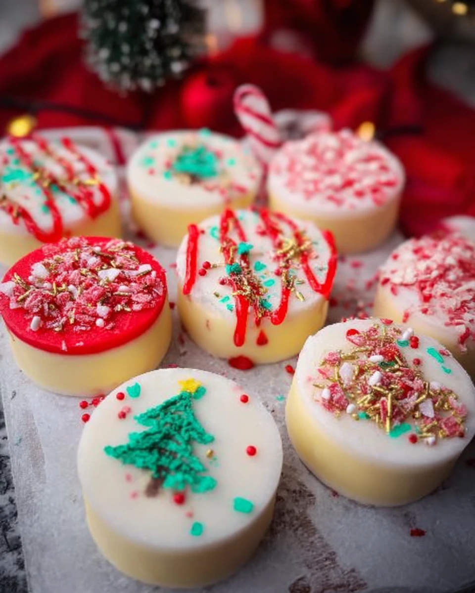 Christmas White Chocolate Oreos