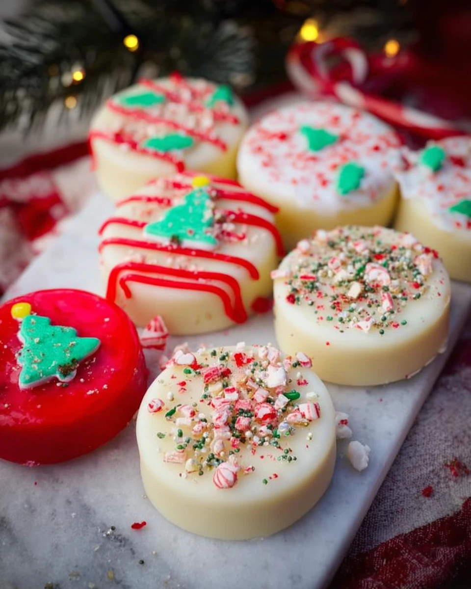 Christmas White Chocolate Oreos