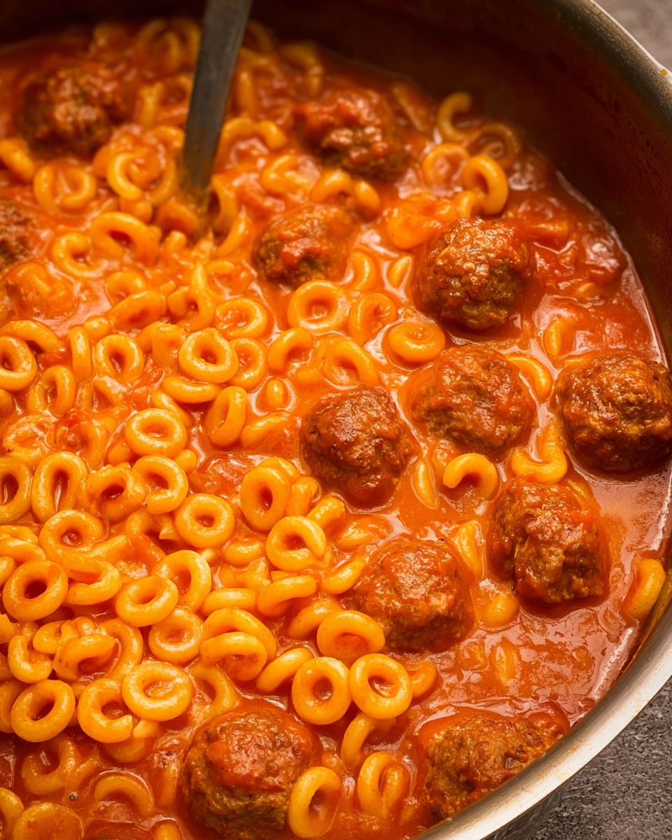 Easy Homemade Spaghetti O's with Meatballs