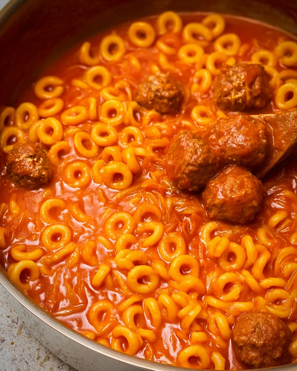 Easy Homemade Spaghetti O's with Meatballs