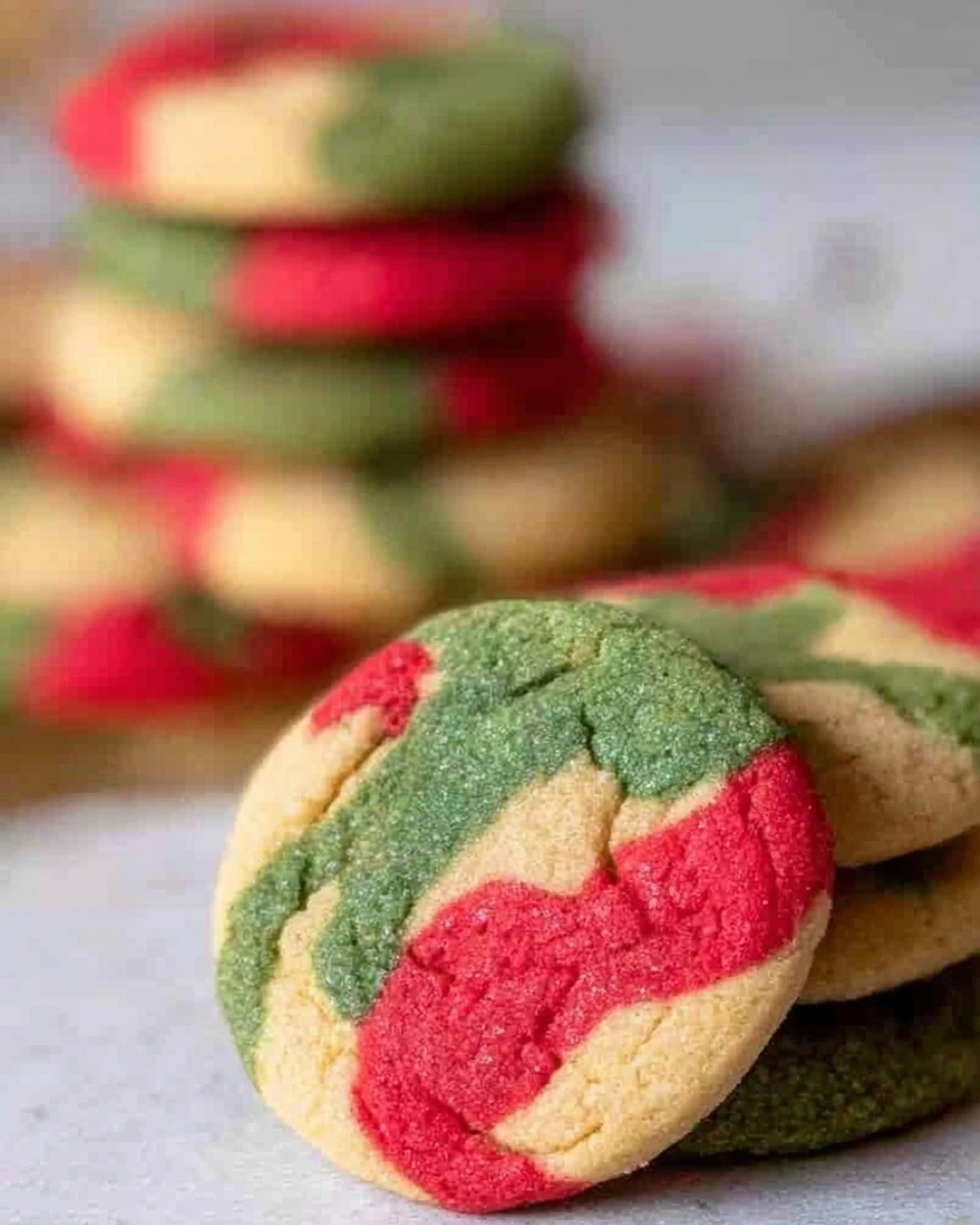 Festive Marbled Christmas Sugar Cookies