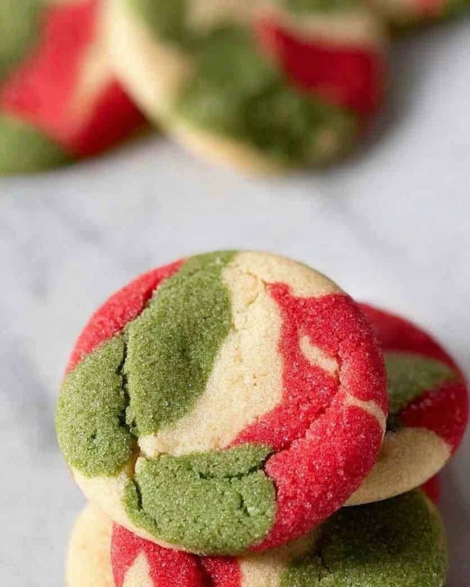 Festive Marbled Christmas Sugar Cookies
