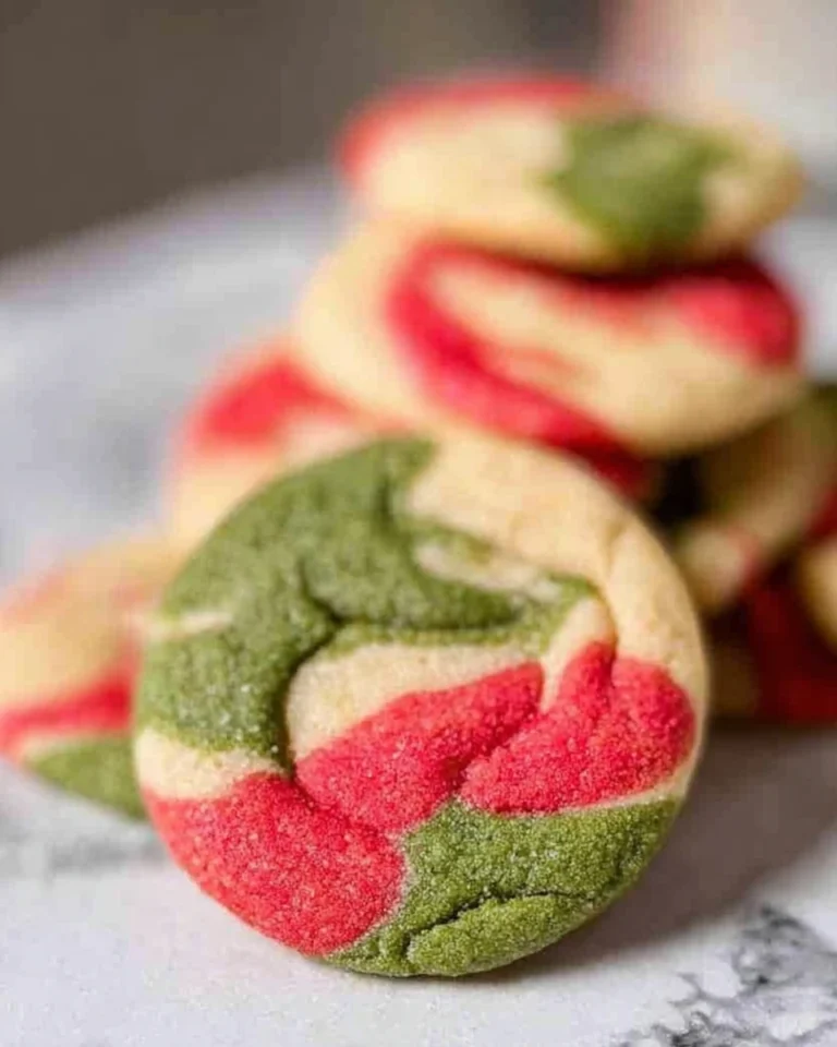Festive Marbled Christmas Sugar Cookies
