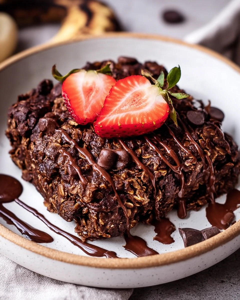 Fudgy Chocolate Baked Oats
