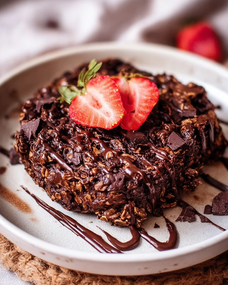 Fudgy Chocolate Baked Oats