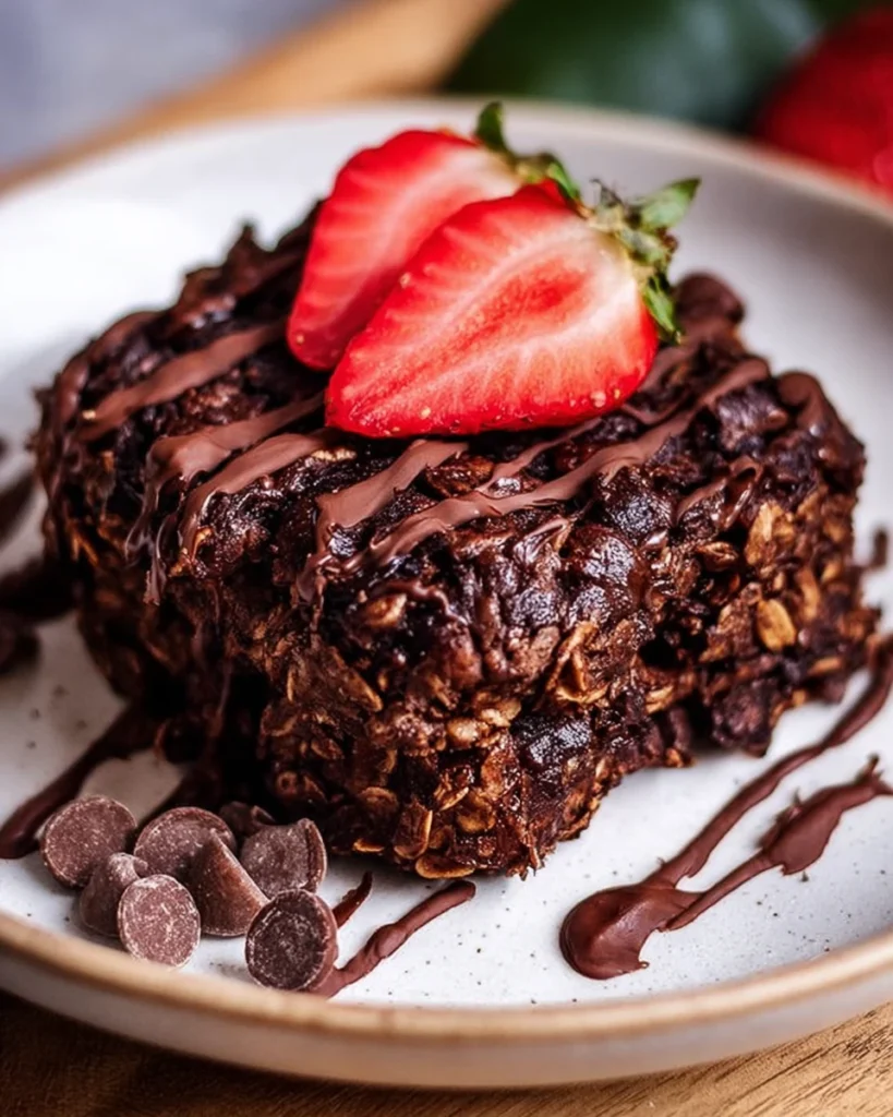 Fudgy Chocolate Baked Oats