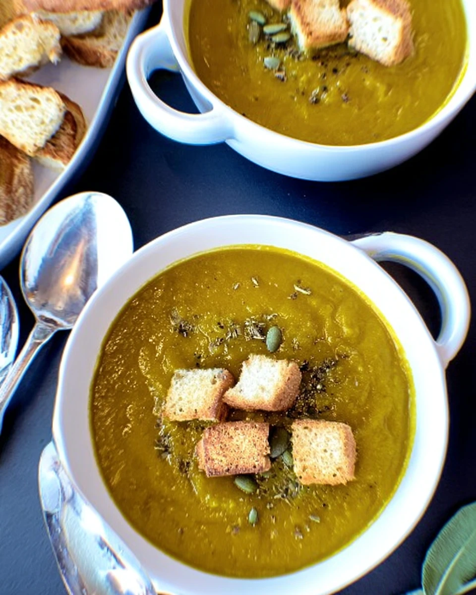 Green Creamy Butternut Squash Soup