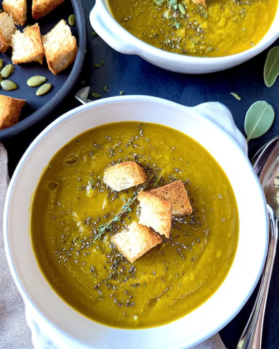 Green Creamy Butternut Squash Soup