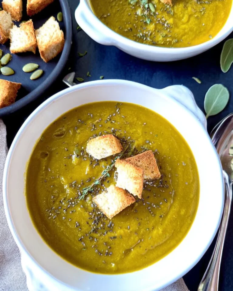 Green Creamy Butternut Squash Soup