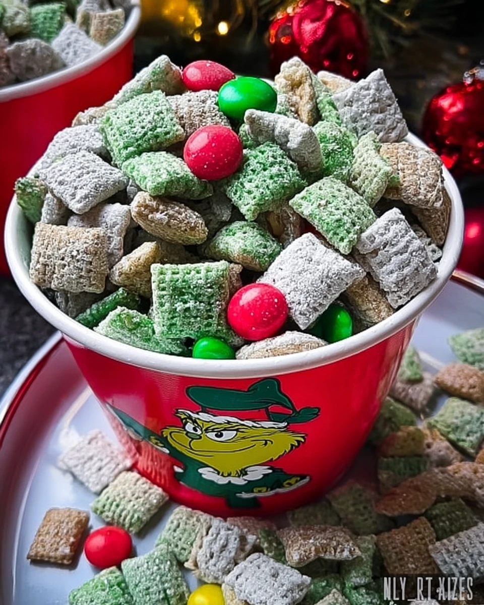 Grinch Chex Mix – Grinch Puppy Chow