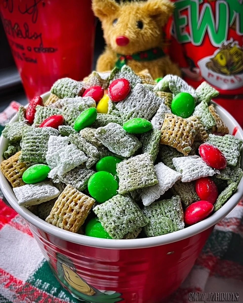 Grinch Chex Mix – Grinch Puppy Chow