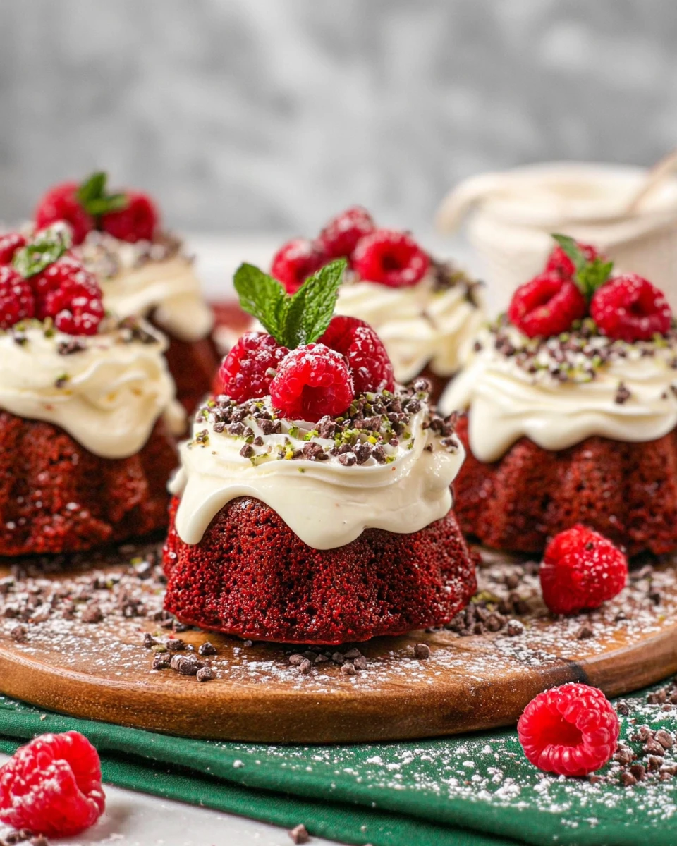 Mini Red Velvet Bundt Cakes