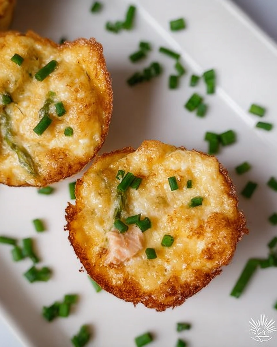 Mini Salmon Asparagus Frittatas