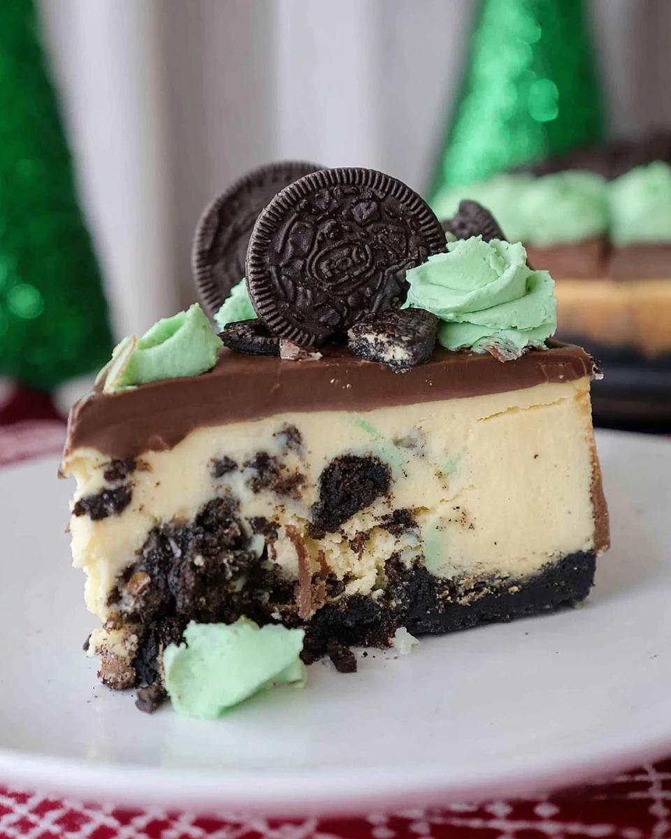 Mint Oreo Cheesecake