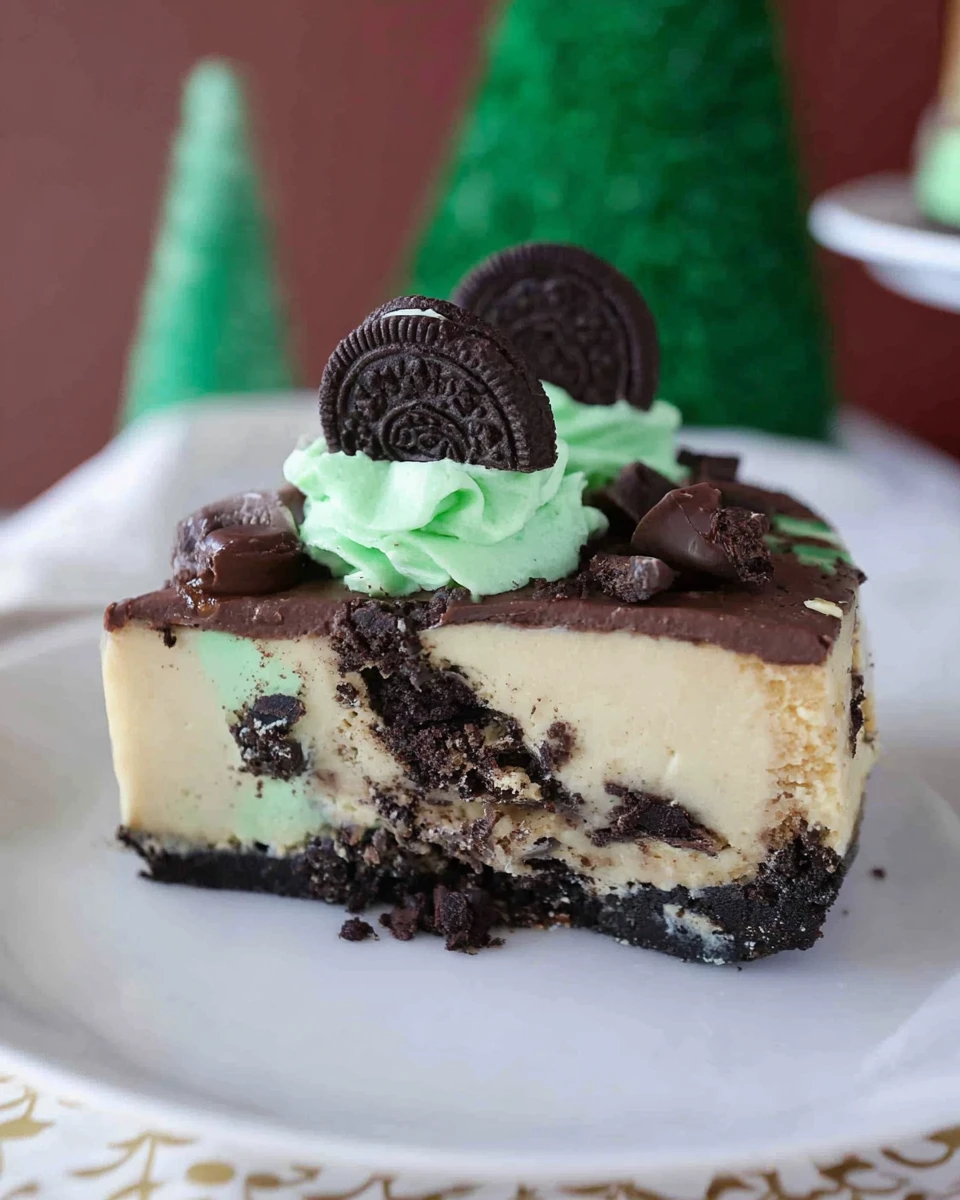 Mint Oreo Cheesecake