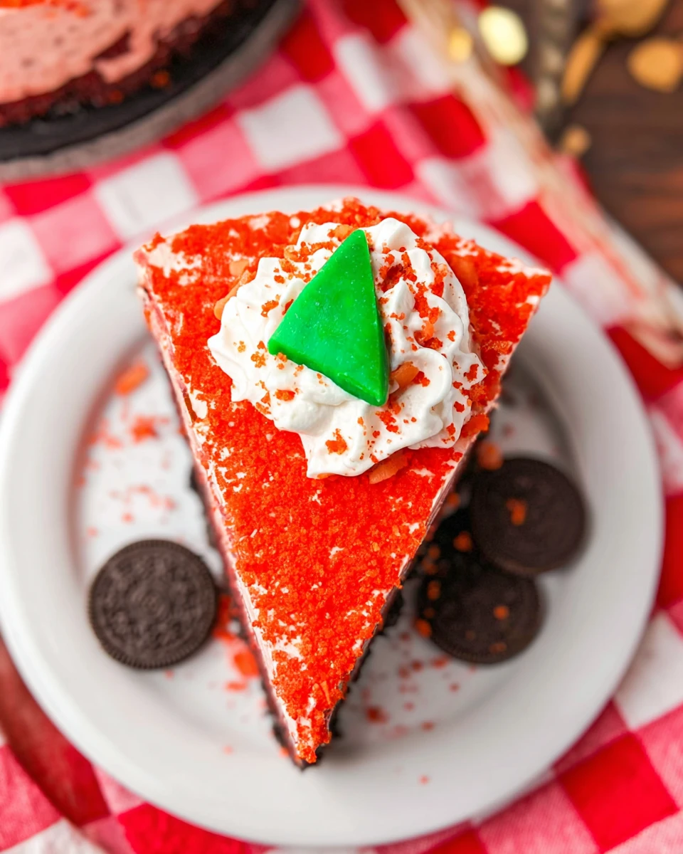 No Bake Christmas Red Velvet Cheesecake