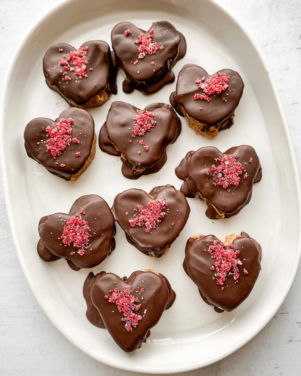 Peanut Butter Chocolate Date Hearts