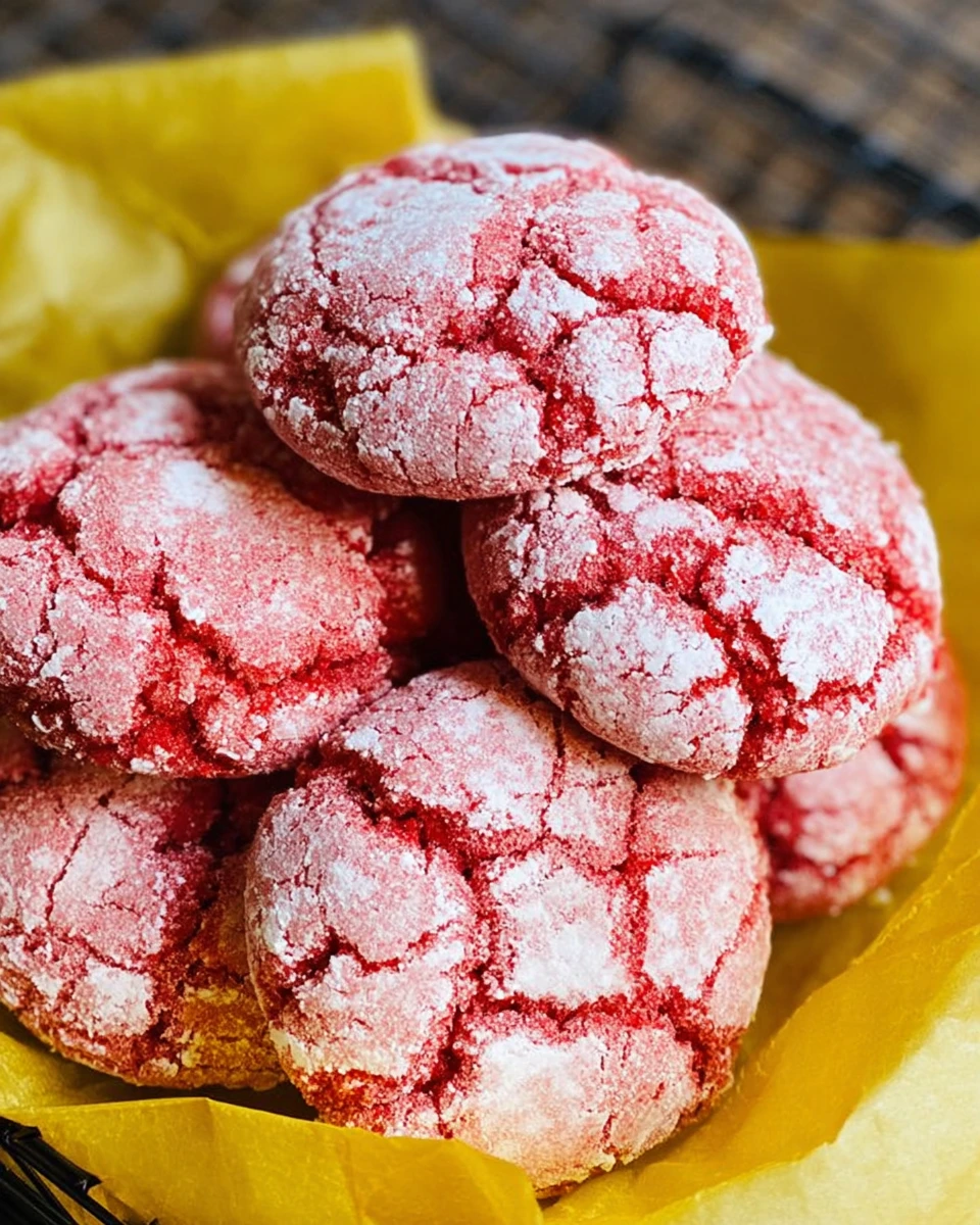 Red Velvet Crinkle Cookies