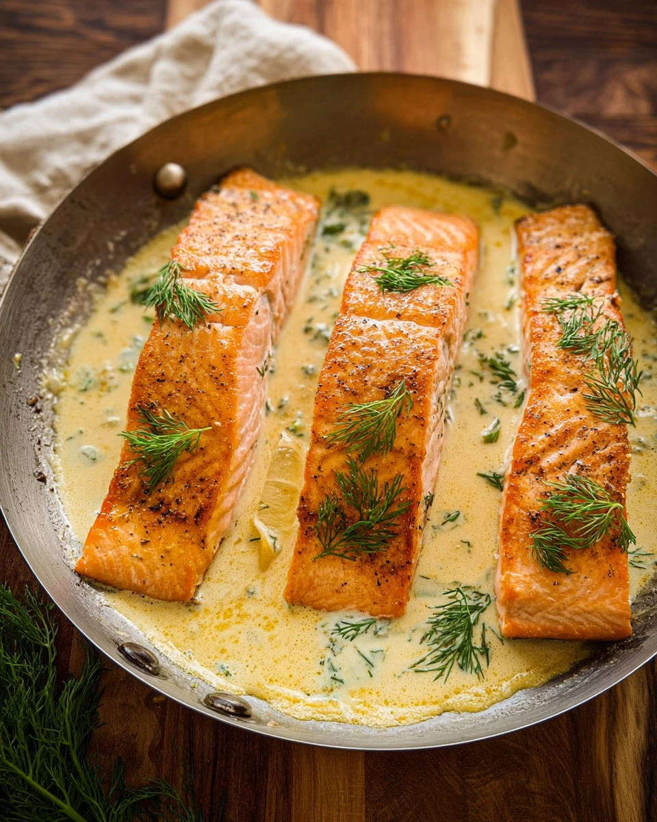 Salmon with Lemon Dill Sauce