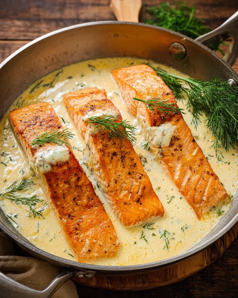 Salmon with Lemon Dill Sauce