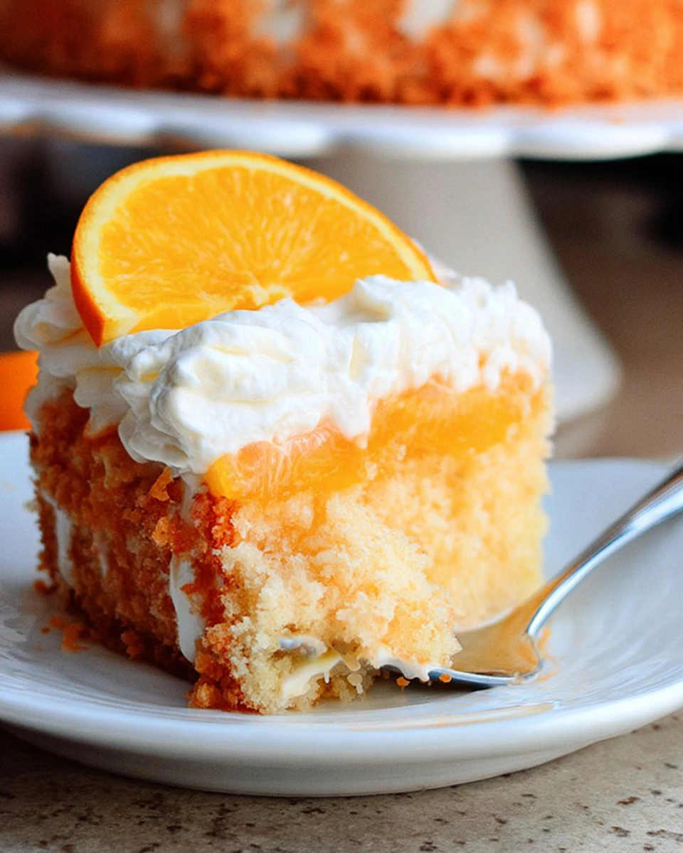 Skinny Orange Creamsicle Cake
