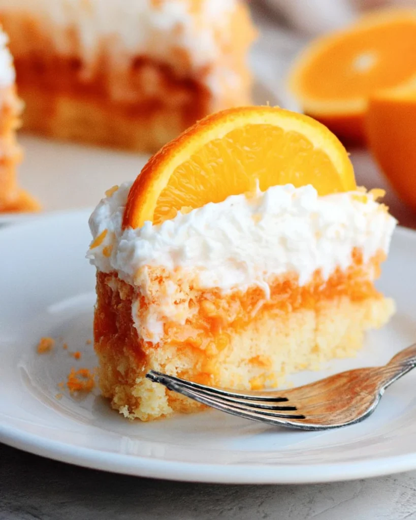 Skinny Orange Creamsicle Cake