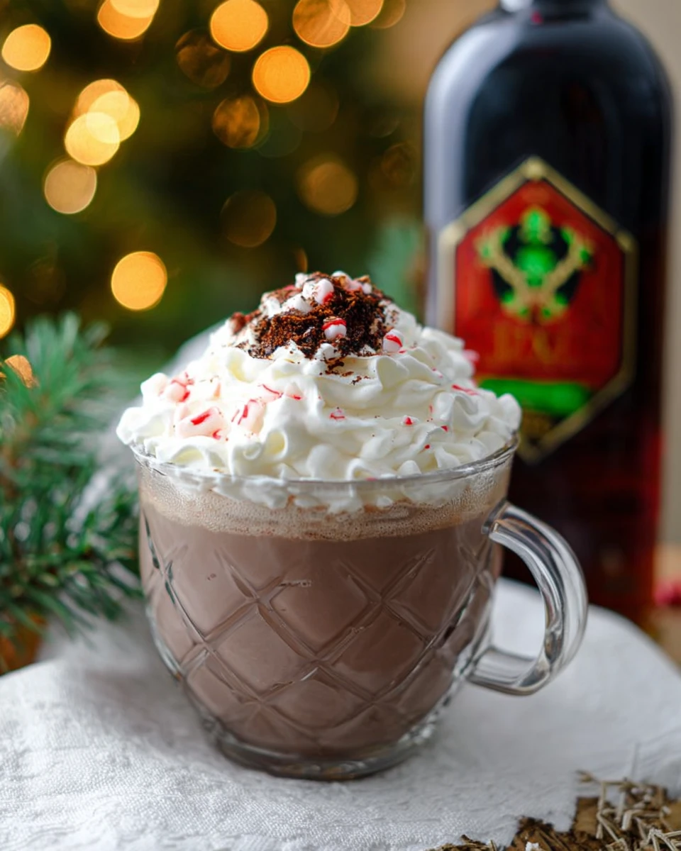 Spiked Peppermint Hot Chocolate