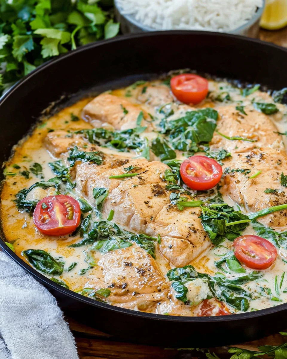 Tuscan Salmon with White Rice