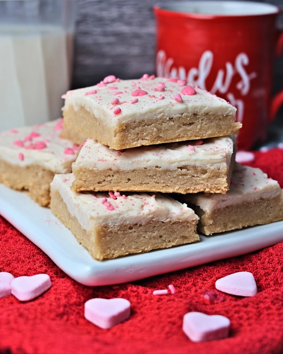 Valentine Snickerdoodle Cookie Bars