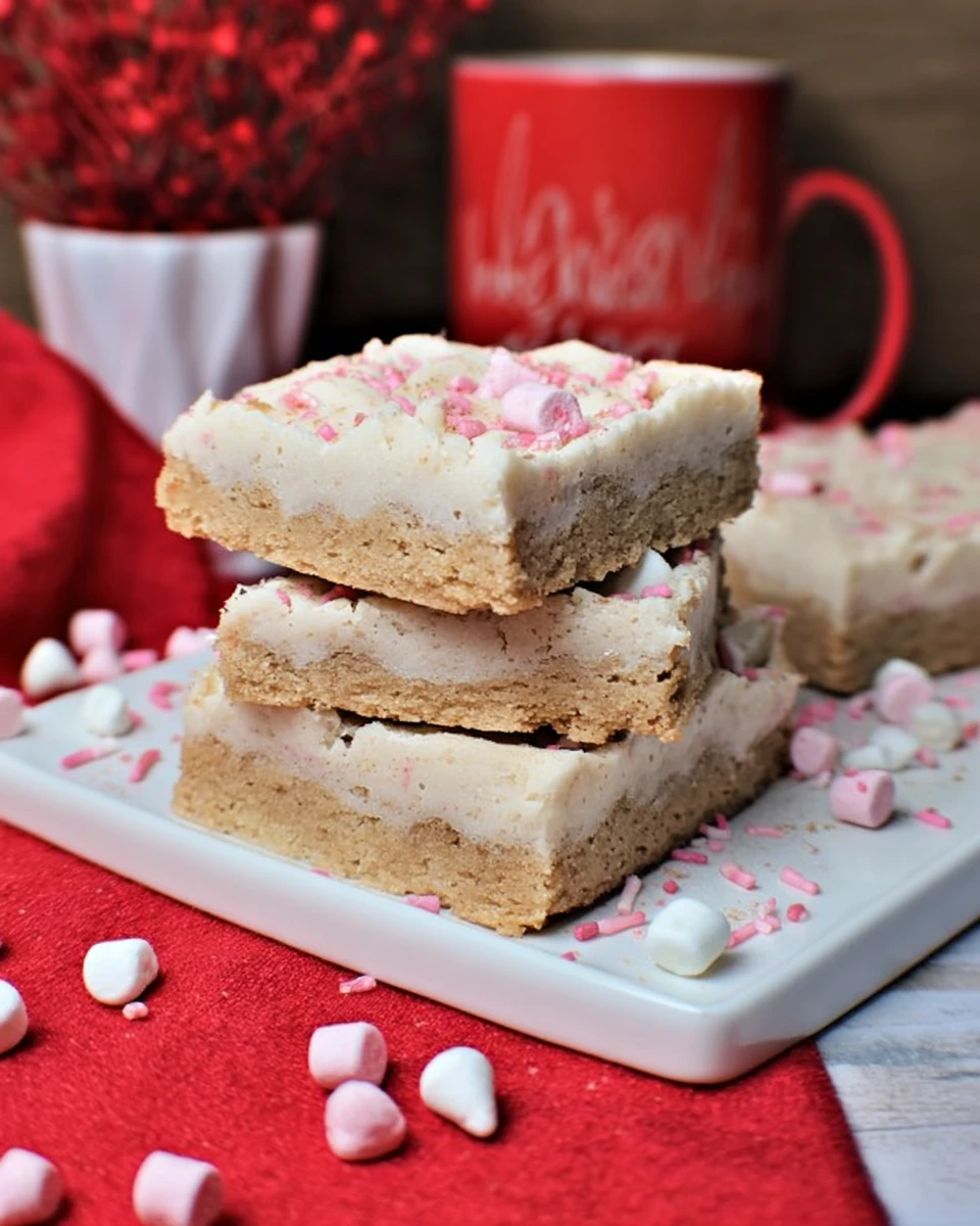 Valentine Snickerdoodle Cookie Bars