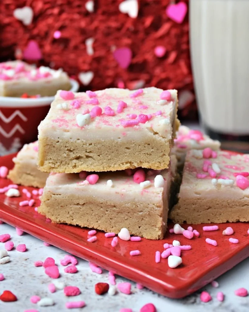 Valentine Snickerdoodle Cookie Bars