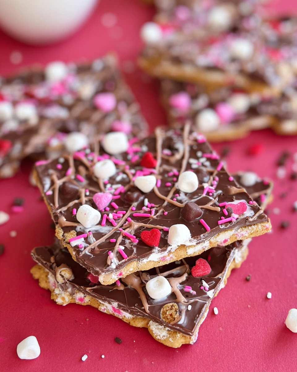 Valentine’s Day Graham Cracker Bark