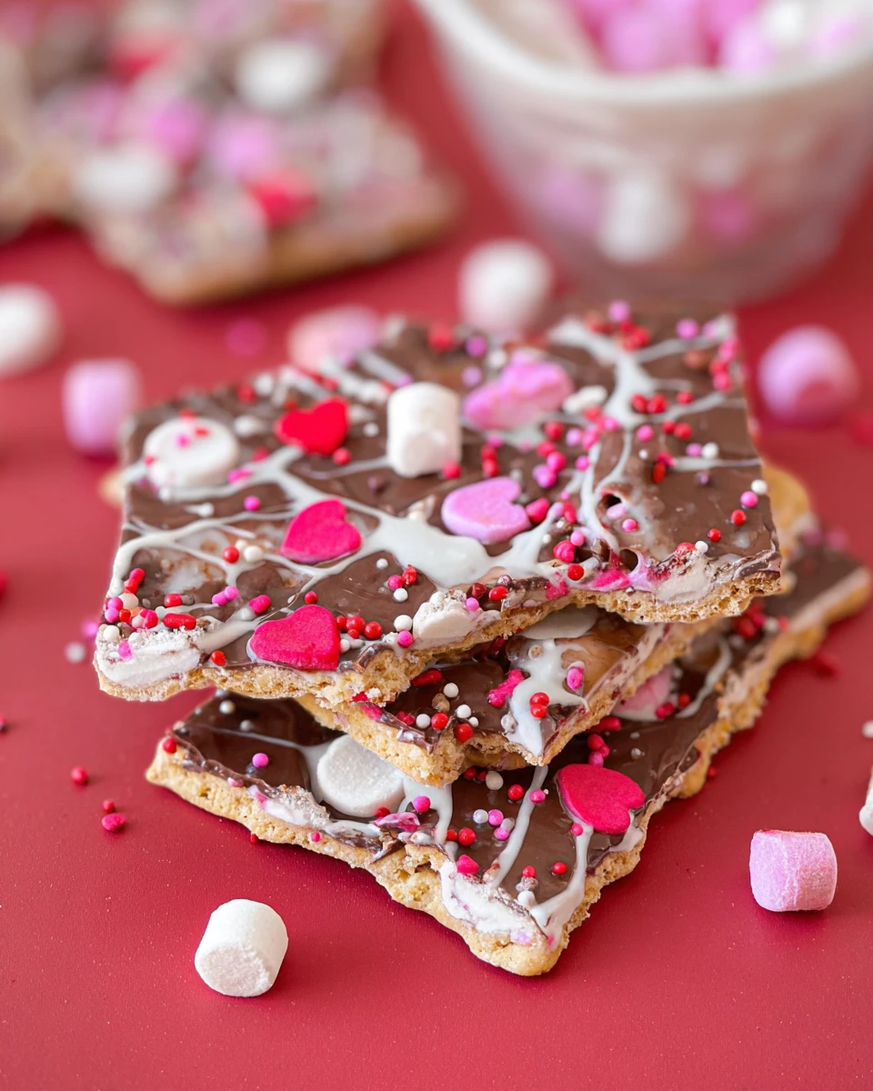 Valentine’s Day Graham Cracker Bark