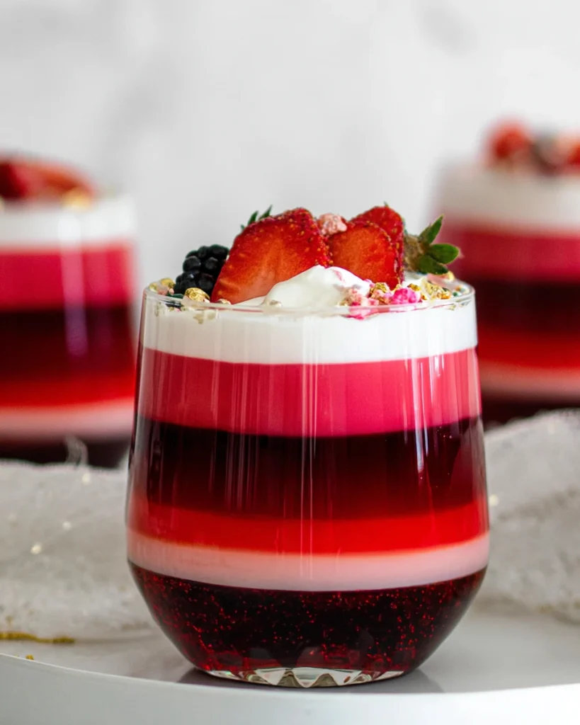 Valentine’s Day Layered Jello Desserts