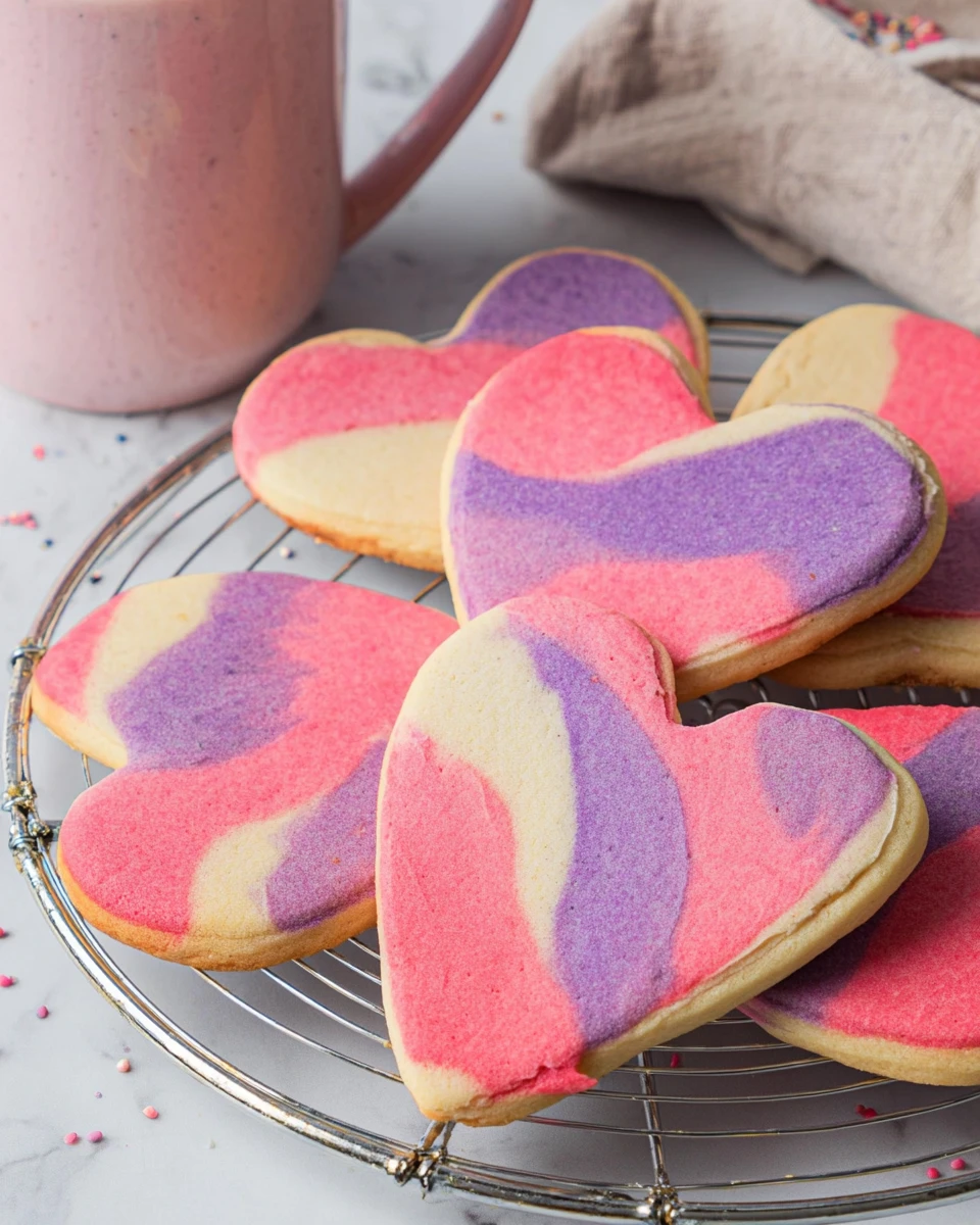Valentine’s Day Marbled Sugar Cookies