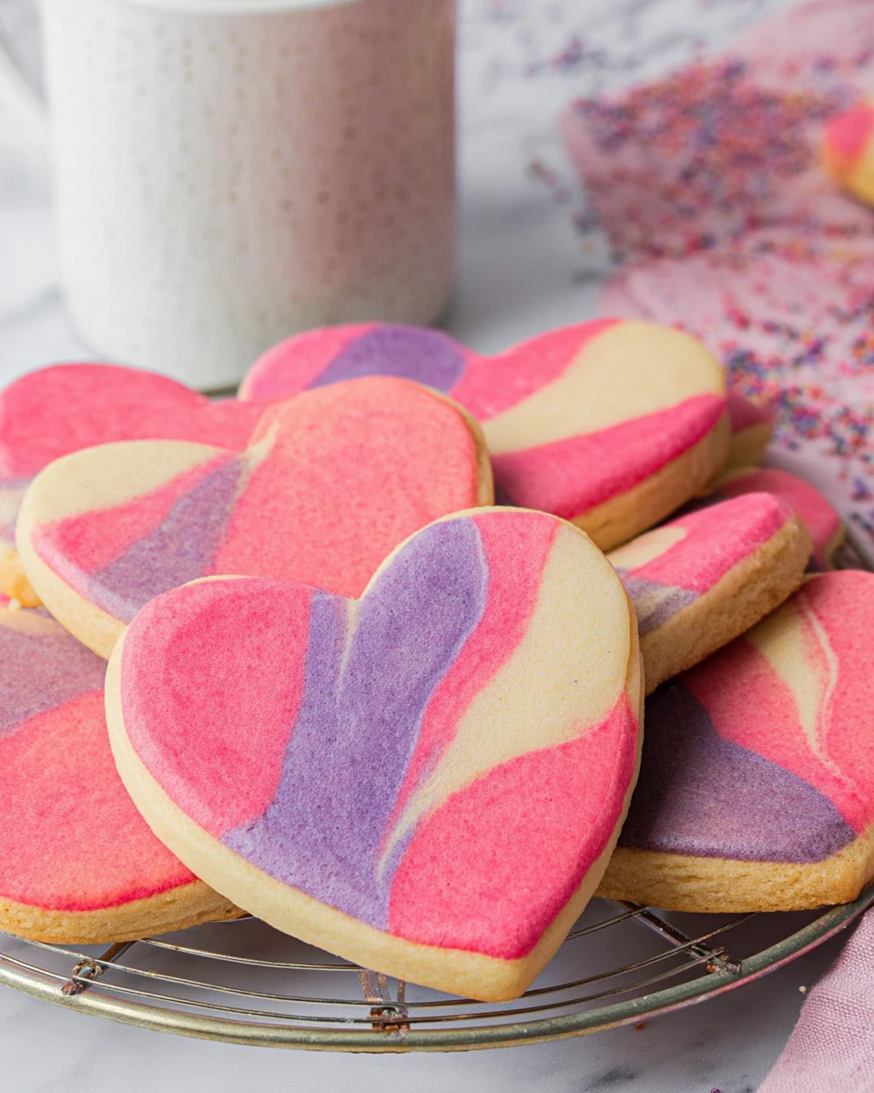 Valentine’s Day Marbled Sugar Cookies