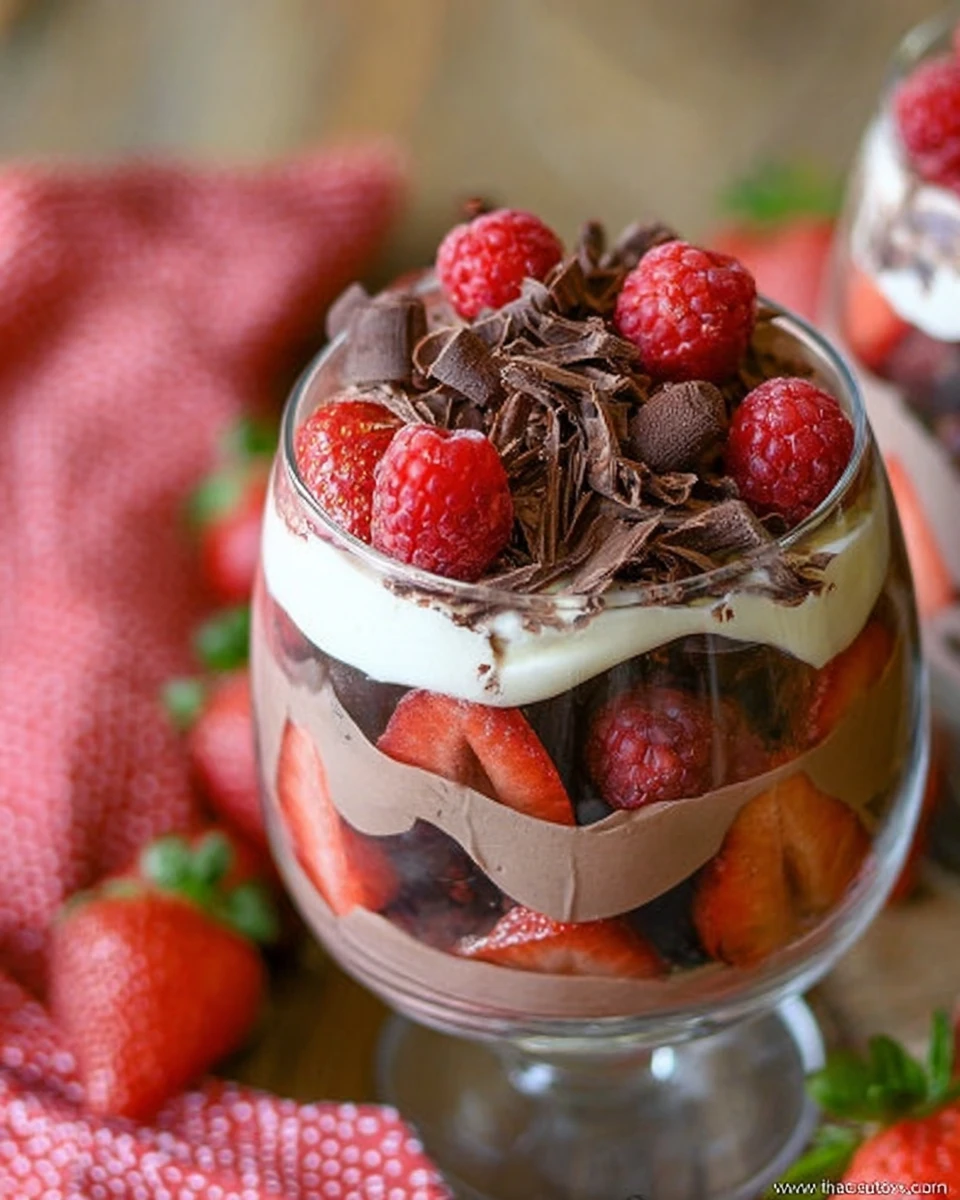 Brownies and Cream Fruit Trifle